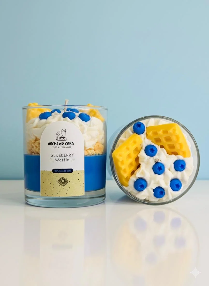 Vela Blueberry Waffle, fotografía del producto